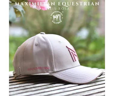 Gorra Maximilian Equestrian Gris/Rosa