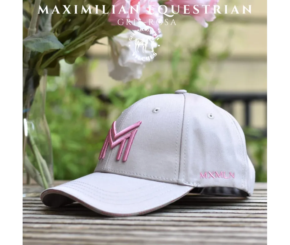 Gorra Maximilian Equestrian Gris/Rosa