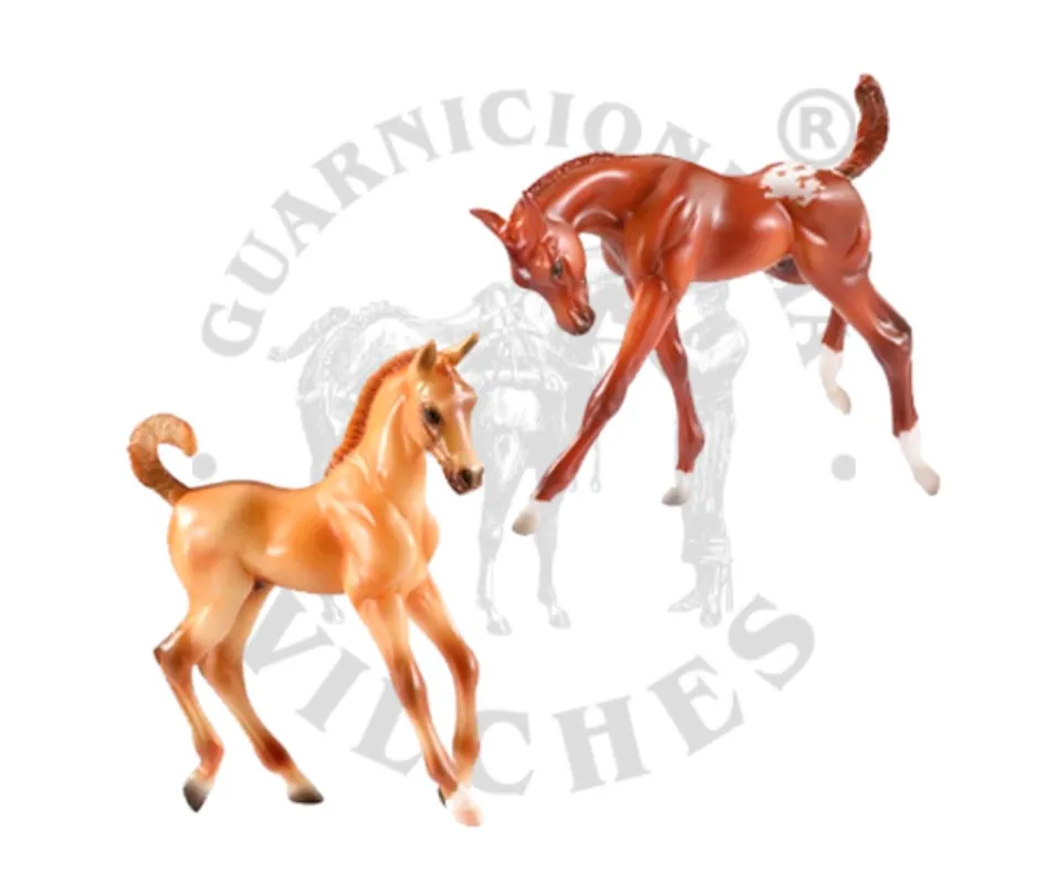 Breyer 619/591031 - Colourful Foals Dun (2 POTRILLOS) - Colección Classics