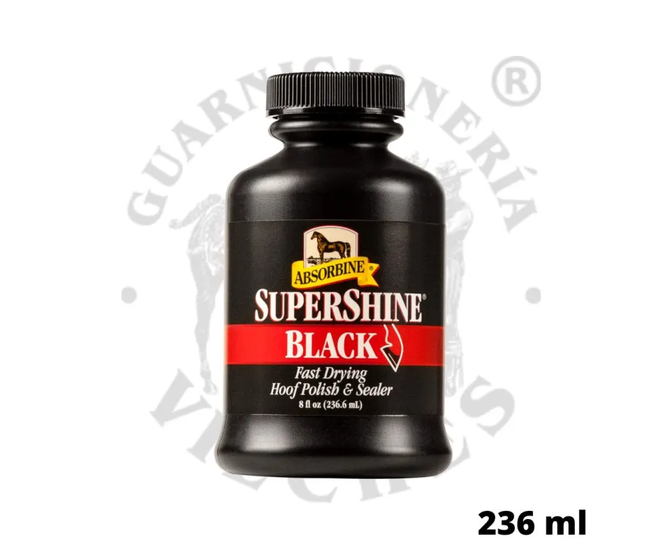 SuperShine Hoof Polish & Sealer Black With Brush Absorbine | 236 ml