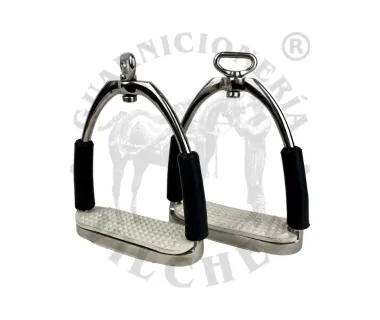 Estribo Inglés Seguridad Giratorio Inox 12cm