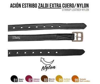 Ación Estribo Zaldi Extra Cuero/Nylon