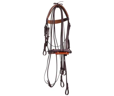 Cabezada Inglesa Doma BIOTHANE Doble Rienda