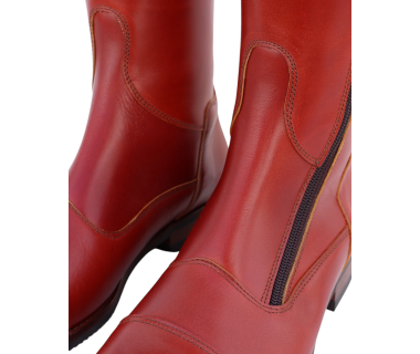 Bota Hípica Cremallera y Elástico Vaqueta Bronce | Suela Vibram