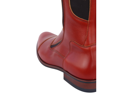 Bota Hípica Cremallera y Elástico Vaqueta Bronce | Suela Vibram