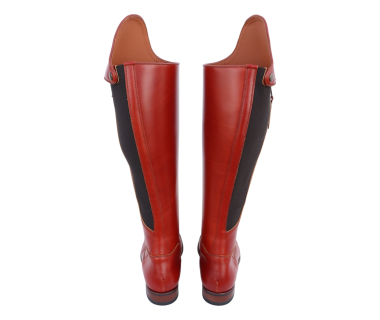 Bota Hípica Cremallera y Elástico Vaqueta Bronce | Suela Vibram