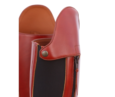 Bota Hípica Cremallera y Elástico Vaqueta Bronce | Suela Vibram