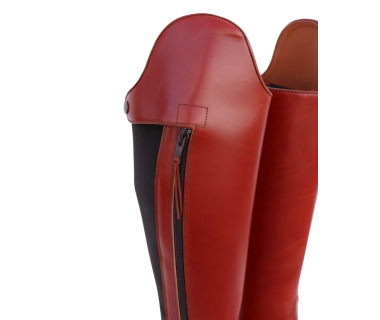 Bota Hípica Cremallera y Elástico Vaqueta Bronce | Suela Vibram