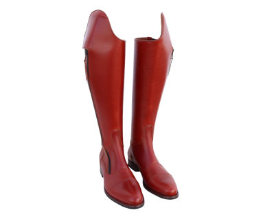 Bota Hípica Cremallera y Elástico Vaqueta Bronce | Suela Vibram