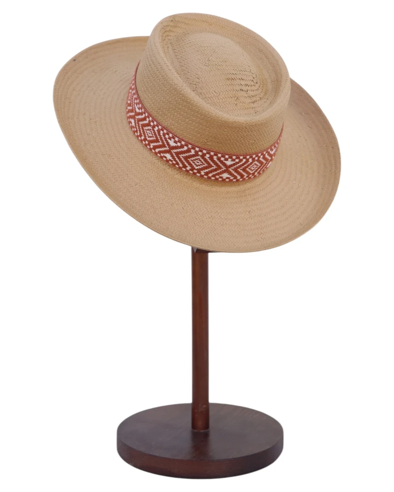 Sombrero Gambler Moka de Fibra Natural de Papel