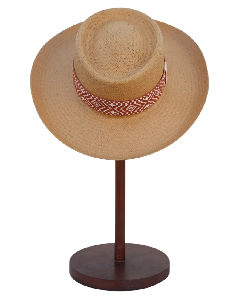 Sombrero Gambler Moka de Fibra Natural de Papel