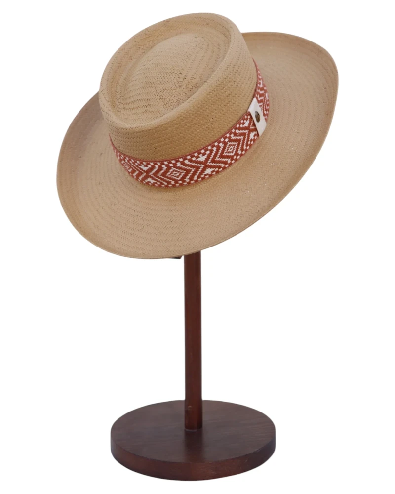 Sombrero Gambler Moka de Fibra Natural de Papel