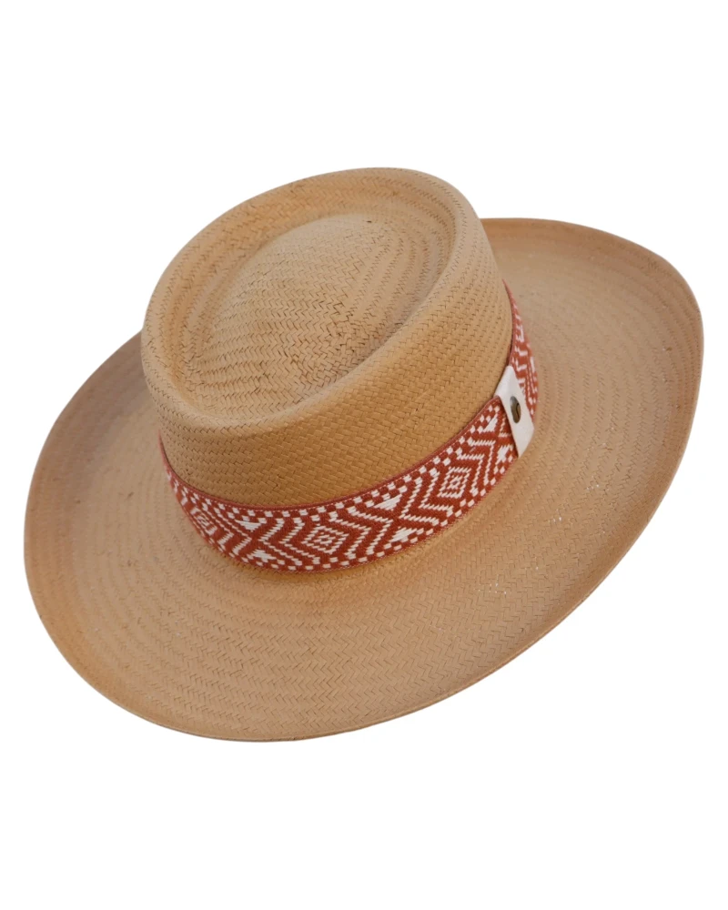 Sombrero Gambler Moka de Fibra Natural de Papel