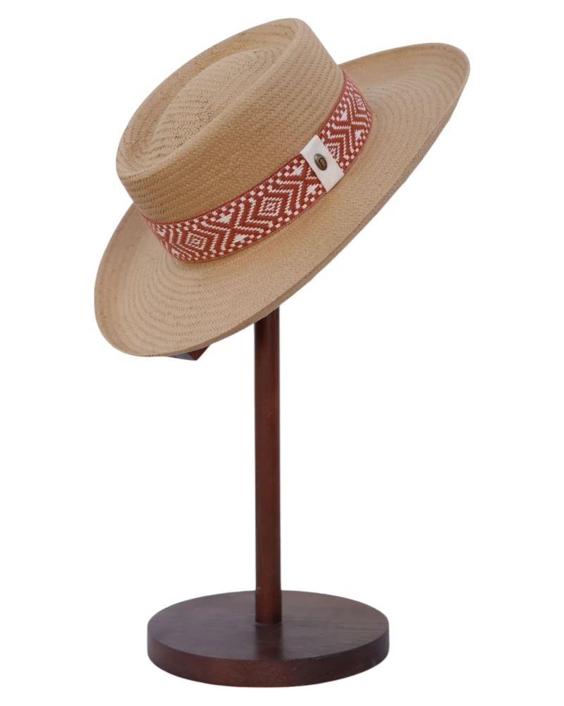 Sombrero Gambler Moka de Fibra Natural de Papel