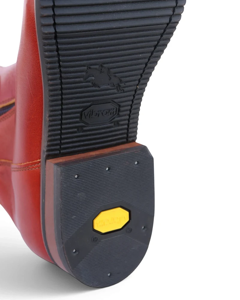 Bota Hípica Cremallera y Elástico Vaqueta Bronce | Suela Vibram