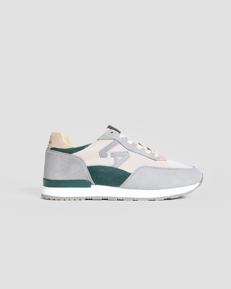 Zapatillas Hombre Gris con Verde