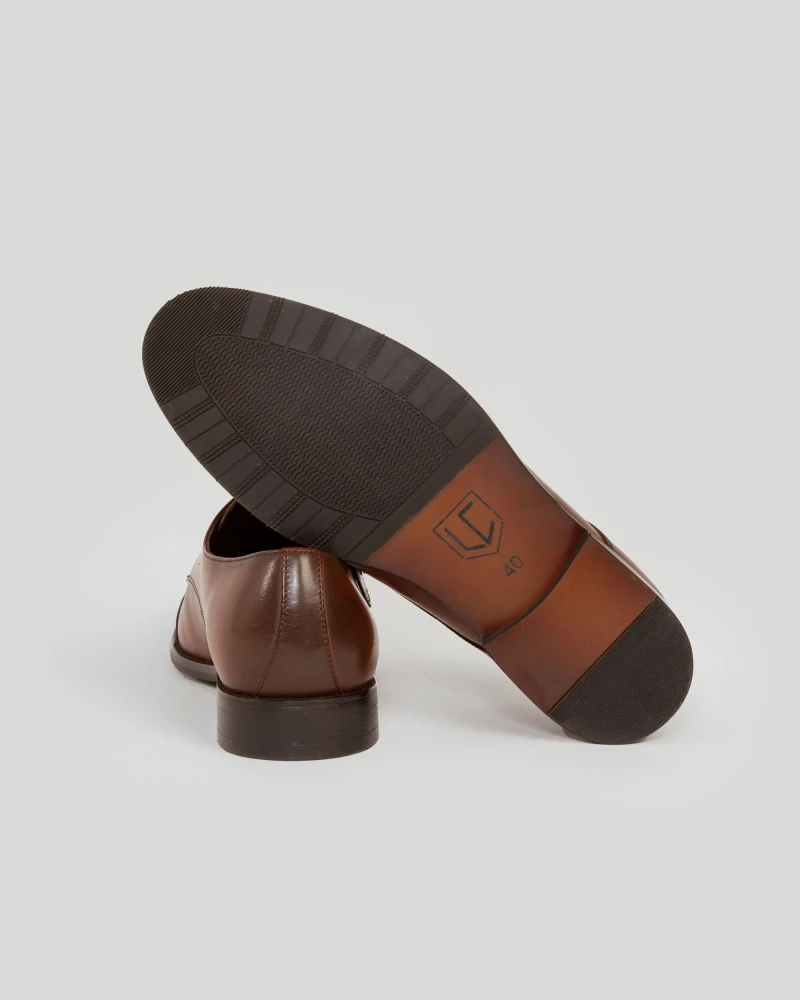 Zapato Monk Strap Cuero Brillante