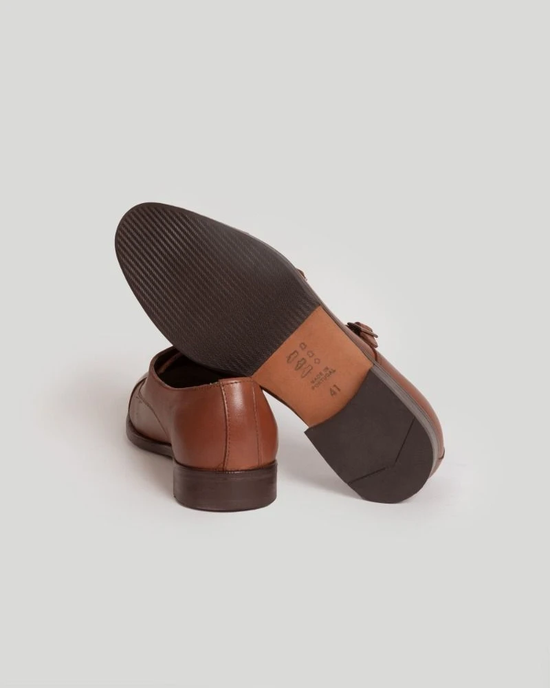 Zapato Vestir Hebilla Marron