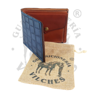 Cartera para hombre de avestruz marrón oscuro